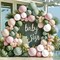 Dusty Pink & Green Balloon Garland – Double Stuffed Sage, Pink & White Sand Balloons Arch Kit